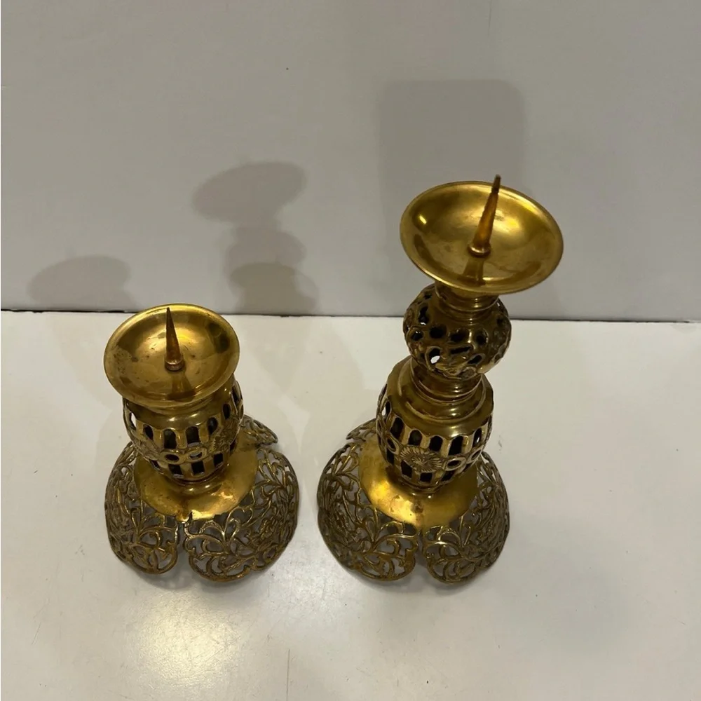 Elegant Gold Candle Holders